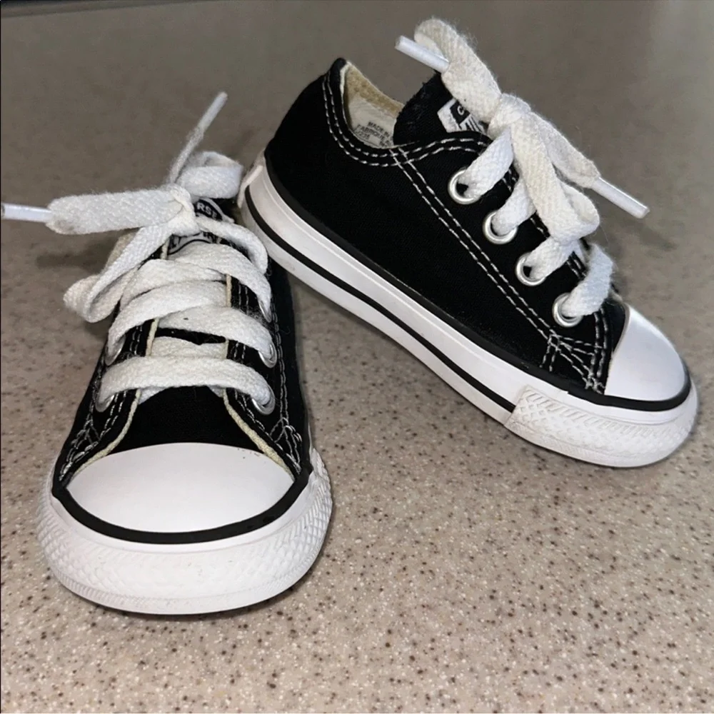CONVERSE All Star Black Canvas Sneakers Toddler Size 4